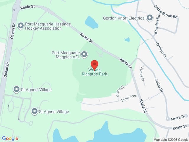 Map showing event location