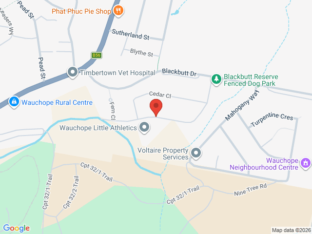Map showing event location